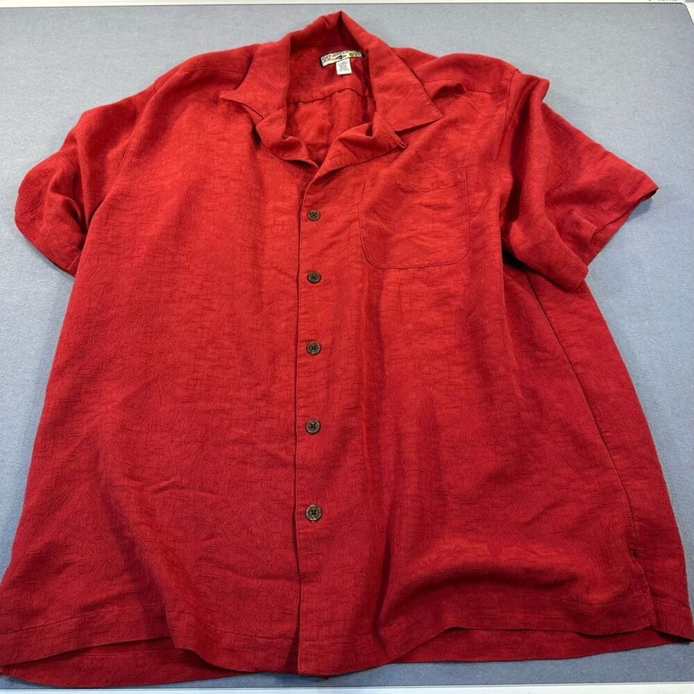 Vintage Caribbean Joe Button Down Short Sleeve Mens Large